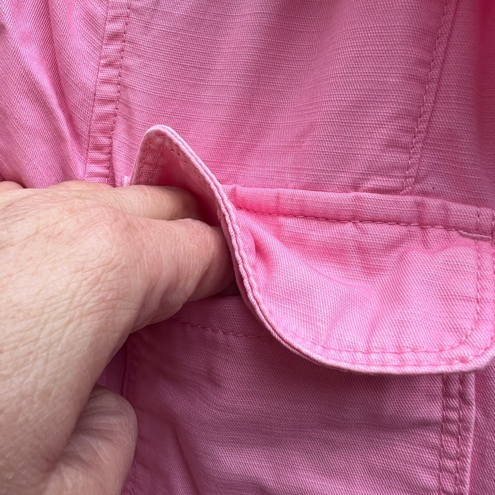 TALBOTS Pink Montauk Twill Jacket Coat Women’s Medium - Picture 6 of 12